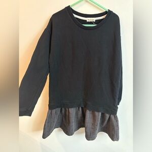 Miles the Label longsleeve dress Chic Black and Gray Kids Dress 7-8 years